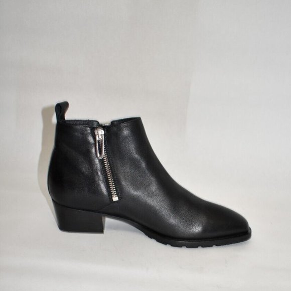 New! Aquatalia Fantina Weatherproof Bootie Black Leather Size 8.5 DD357 - Picture 5 of 7